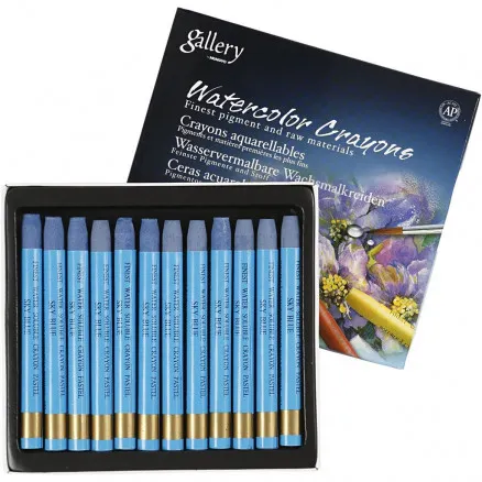 Gallery Watercolour, sky blue (337), L: 9.3 cm, 12 pcs/1 pack.