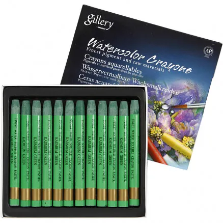 Gallery Watercolour, cadmium green (345), L: 9.3 cm, 12 pcs/1 pack.