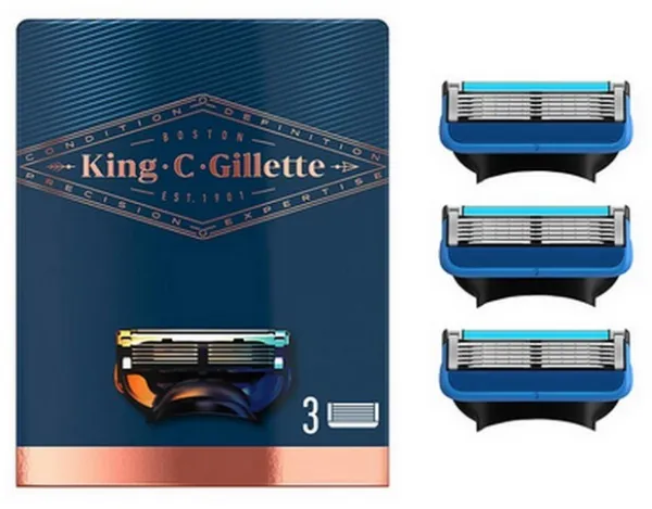Gillette - King C. Razor Blades - 3 pcs.