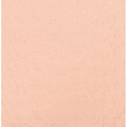 Cotton Fabric w/ Embroidery 135cm 1613 Salmon - 50cm