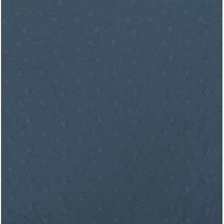 Cotton Fabric w/Embroidery 135cm 1107 Dark Blue - 50cm