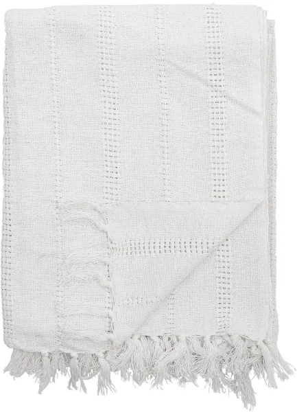 BLOOMINGVILLE Niccoline Throw, Natural, Cotton W: 130cm, L: 150cm