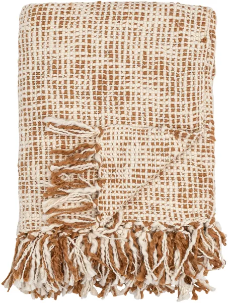 BLOOMINGVILLE Giulia Throw, Natural, Cotton W: 125cm, L: 150cm