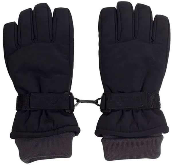 Ver de Terre Ski Gloves Black - Size 4-6 years