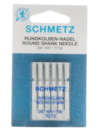 Schmetz Sewing Machine Needles 287 WH-1738 Size 70 - 5 pcs
