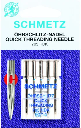 Schmetz Sewing Machine Needles Handicap / Easy Threading 705 HDK Size 80 - 5 pcs