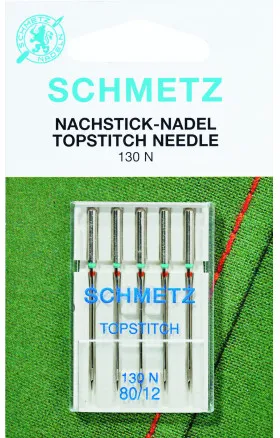Schmetz Sewing Machine Needles Topstitch 130N Size 90 - 5 pcs