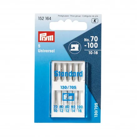 Prym Sewing Machine Needles Universal 130/705 Size 70-100 - 5 pcs
